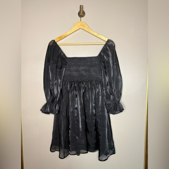 Thirty Thirty Seeing Stars Black Babydoll Dress S - Picture 6 of 8